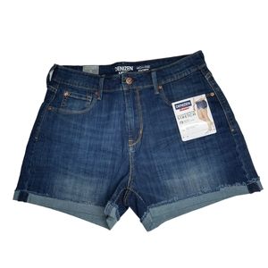 Levi's Denizen Women's Size 8/9 Dark Blue Denim High-Rise Jean Shorts